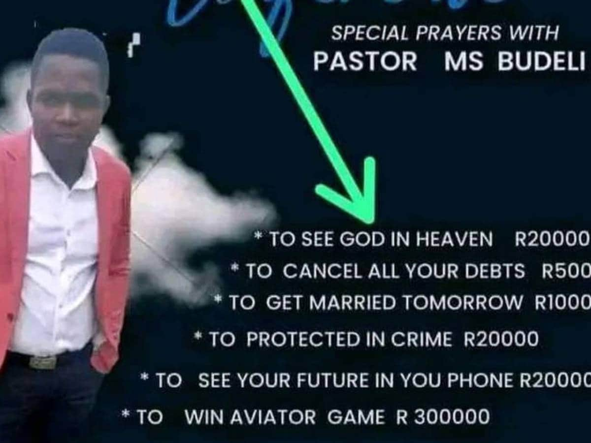 crazy claim by South African Pastor, Africa, controversial, Funny, God, MS Budeli, News, religion, South Africa, South African Pastor Charging People, Pastor Charging People 96000 rupees to See God, Pastor Charges Money to See God in Heaven