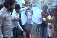 एमपी में पठान फिल्म का विरोध : महिलाओं ने शाहरुख का पुतला फूंका