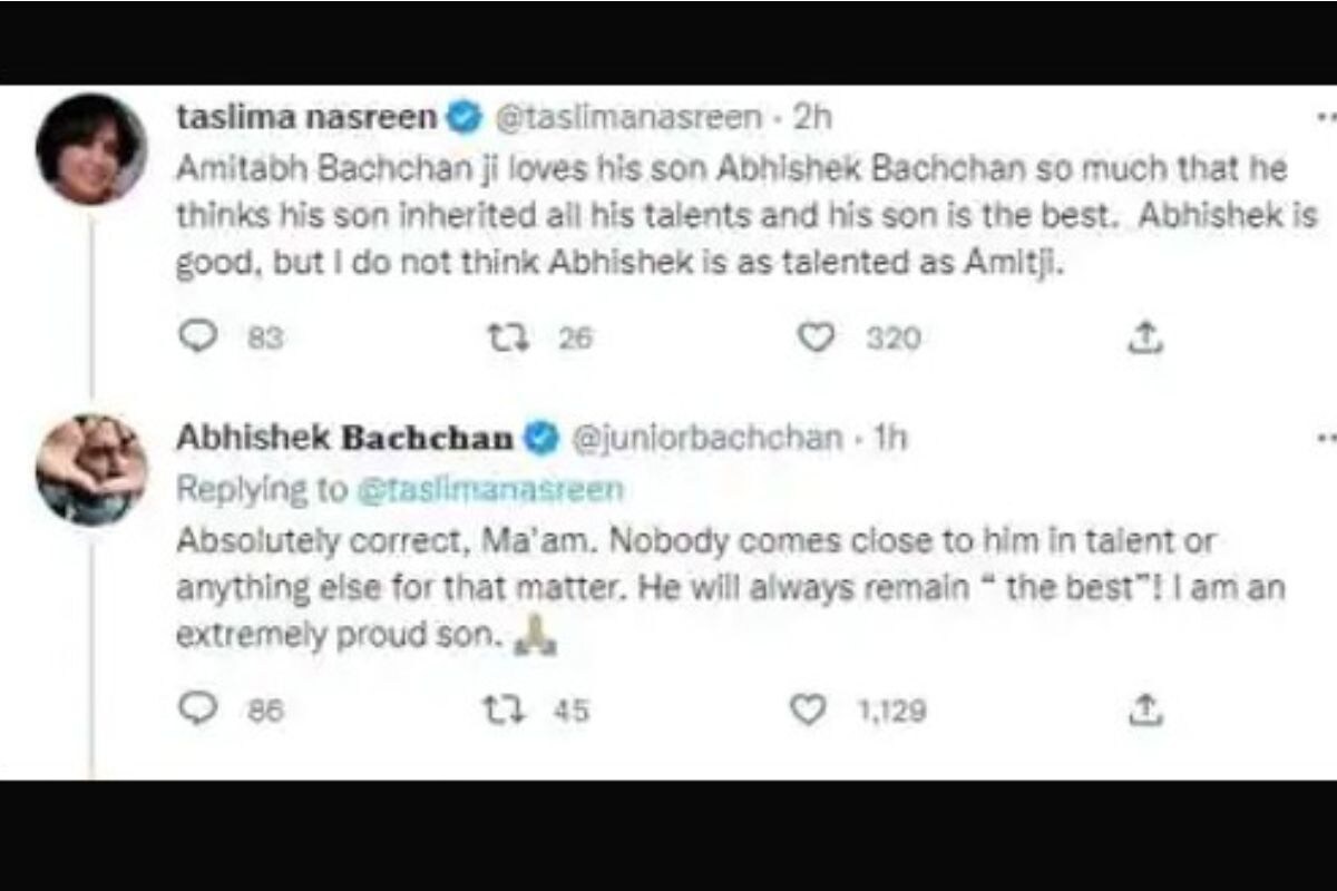 Taslima Nasreen, amitabh bachchan, abhishek bachchan, Taslima Nasreen comment on Abhishek bachchan, Taslima Nasreen lajja, Taslima Nasreen twitter, Taslima Nasreen books, amitabh bachchan news, amitabh bachchan vlog, bollywood news