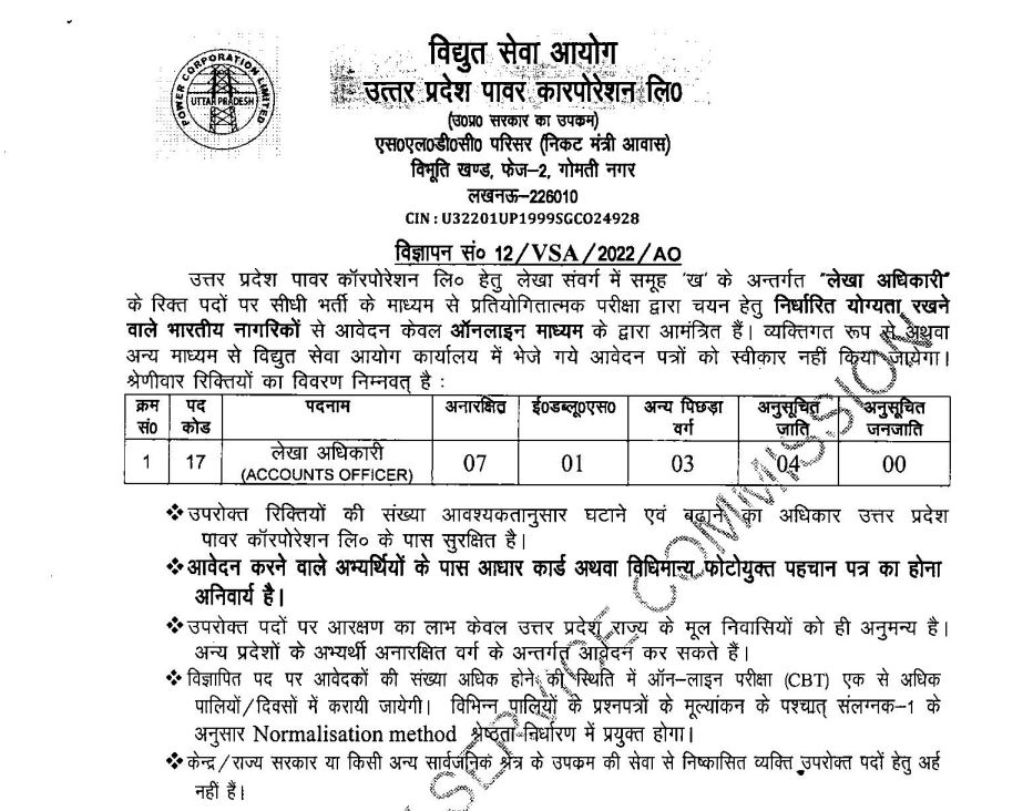 Govt Jobs 2022 : यूपीपीसीएल ने निकाली अकाउंट्स ऑफिसर की भर्ती, 56100-177500  रुपये होगा वेतनमान - govt jobs 2022 uppcl accounts officer recruitment  salary pay scale 56100 177500 per month – News18 ...