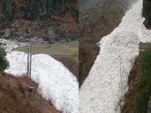 कभी नहीं देखा होगा ऐसा हिमस्खलन! जम्मू-कश्मीर में ग्लेशियर से ऐसे बही बर्फ