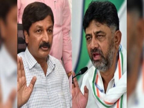 बीजेपी नेता जरकीहोली ने अश्लील वीडियो क्लिप मामले में कांग्रेस नेता शिवकुमार पर लगाया आरोप. (फोटो-न्यूज़18)