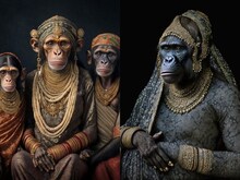 दुल्हन के लिबास में चिम्पैंजी! आर्टिस्ट ने कैसे दिया इसे अंजाम? जानें