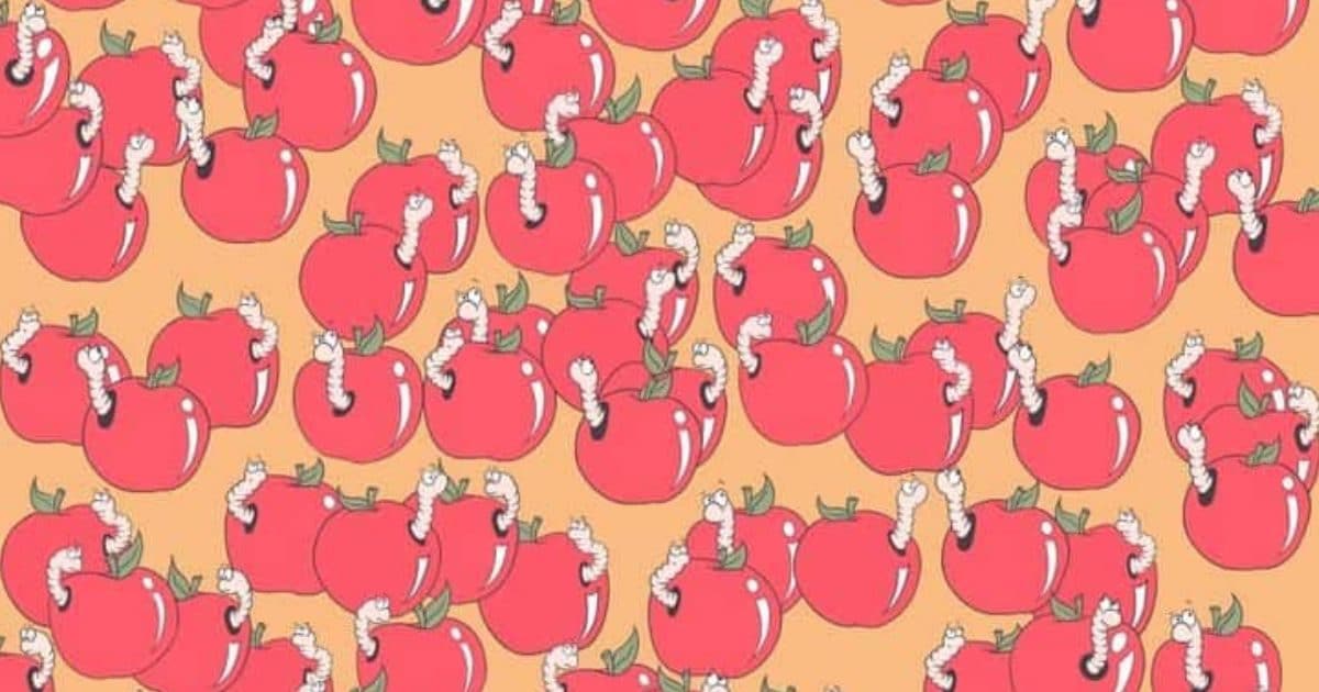 If you want to eat apple, then you have to find a worm-free fruit in 7 seconds, only those with a sharp mind will be able to find it.