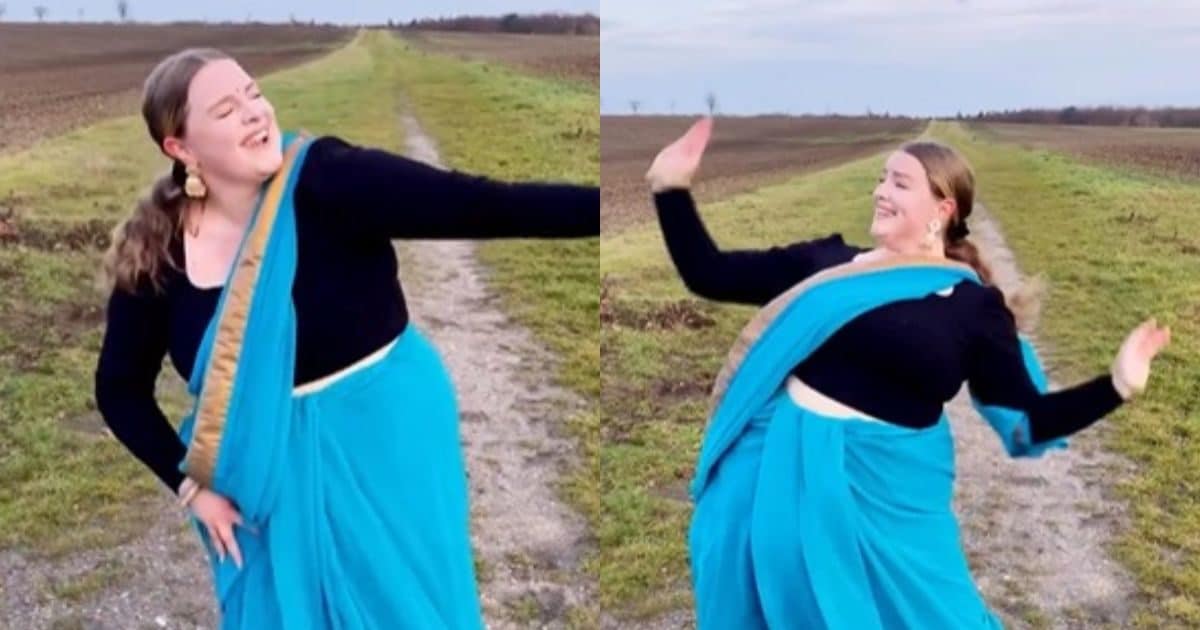 German woman danced fiercely on the song ‘Chudi’, people were impressed by the dance steps, watch the thrilling video