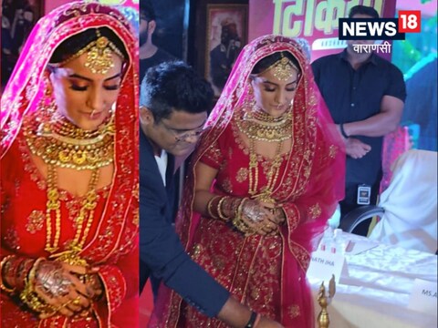 दुल्हन के लिबास में नजर आई अक्षरा सिंह
