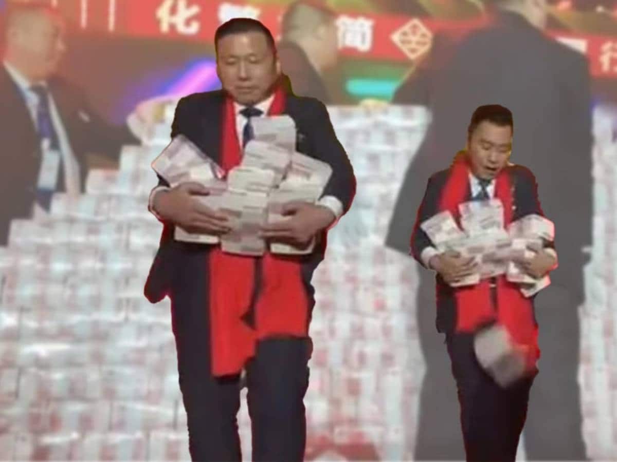 Company Distributes 70 Crores in 40 Employees, Chinese Company Gives Bonus in Crores to 40 Employees, 70 Crores in 40 Employees, 70 crores bonus, salary increased, employees, employees bonus, Rs 70 crore cash, cash bonus, company employees, company bonus, Mountain of cash