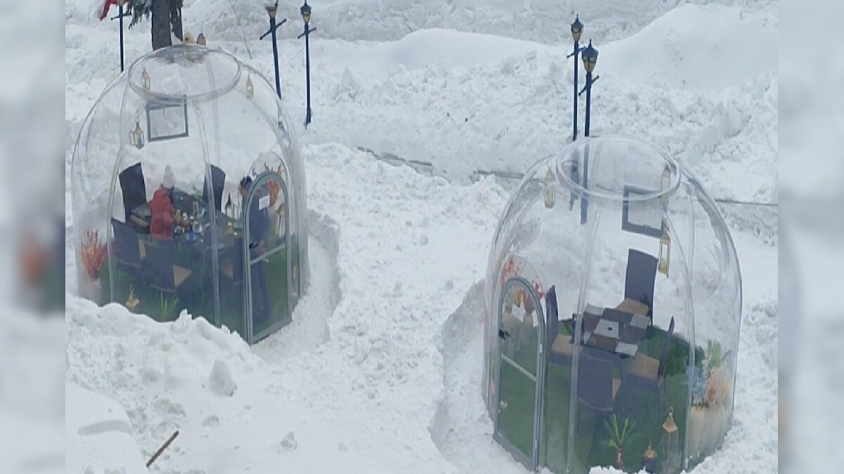 देश में पहली बार खुला अनोखा ग्लास इग्लू रेस्टोरेंट, बर्फबारी में देखें जन्नत का नजारा, भूल जाएंगे स्विटजरलैंड