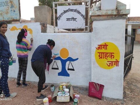 कलात्मक दीवारों से बढ़ रही नागौर की शोभा