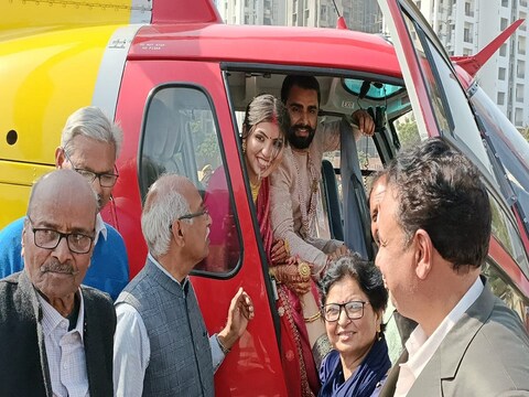यूपी के मेरठ में अपनी दुल्हन को विदा कर ले जाता पायलट