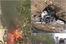 Janjgir News: चलती बाइक में लगी भयंकर आग, जान बचाकर भागा बाइक सवार
