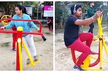 Lucknow Outdoor Gym - Take facility like high class gym in absolutely free outdoor gym, people sweat profusely