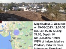 MP: धार में 3.0 तीव्रता का भूंकप, इंदौर से 151KM दूर रहा केंद्र, जानें डिटेल