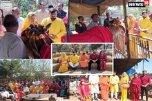 PHOTOS : वेलेंटाइन वीक के गजब रिवाज, यहां नव विवाहित जोड़े गाय से मांगते हैं प्रेम की दुआ