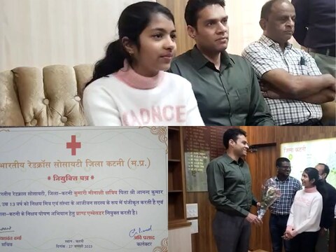 Katni News: कटनी में एक 14 साल की बच्ची ने गुल्लक तोड़कर सारे रुपये टीबी मरीजों के लिए दान कर दिए. (Photo-News18)