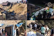 PHOTOS: एमपी में बस हादसे के बाद मची चीख-पुकार, अभी तक 15 लोगों की मौत