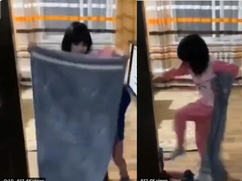The girl showed an amazing magic trick quickly made the small child  disappear funny video - Viral Video: बच्ची ने दिखाई कमाल की जादुई ट्रिक, झट  से गायब कर दिया बच्चा, फिर