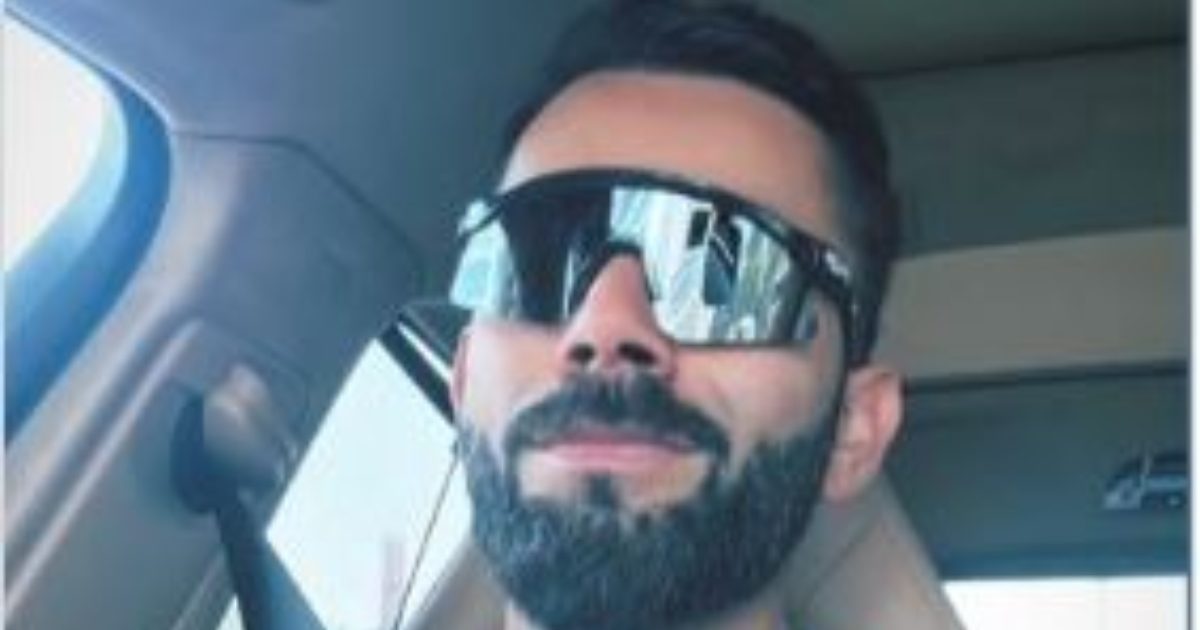 Black glasses on his/her eyes .. Kohli reached home ground driving a car alone .. wrote an emotional post by sharing a selfie
