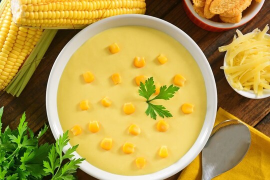 कॉर्न सूप रेसिपी ( Corn Soup Recipe). Image-Canva