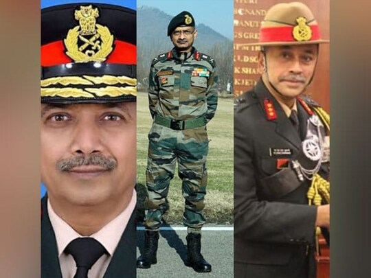 Indian army chief manoj pande lieutenant general mv suchen…