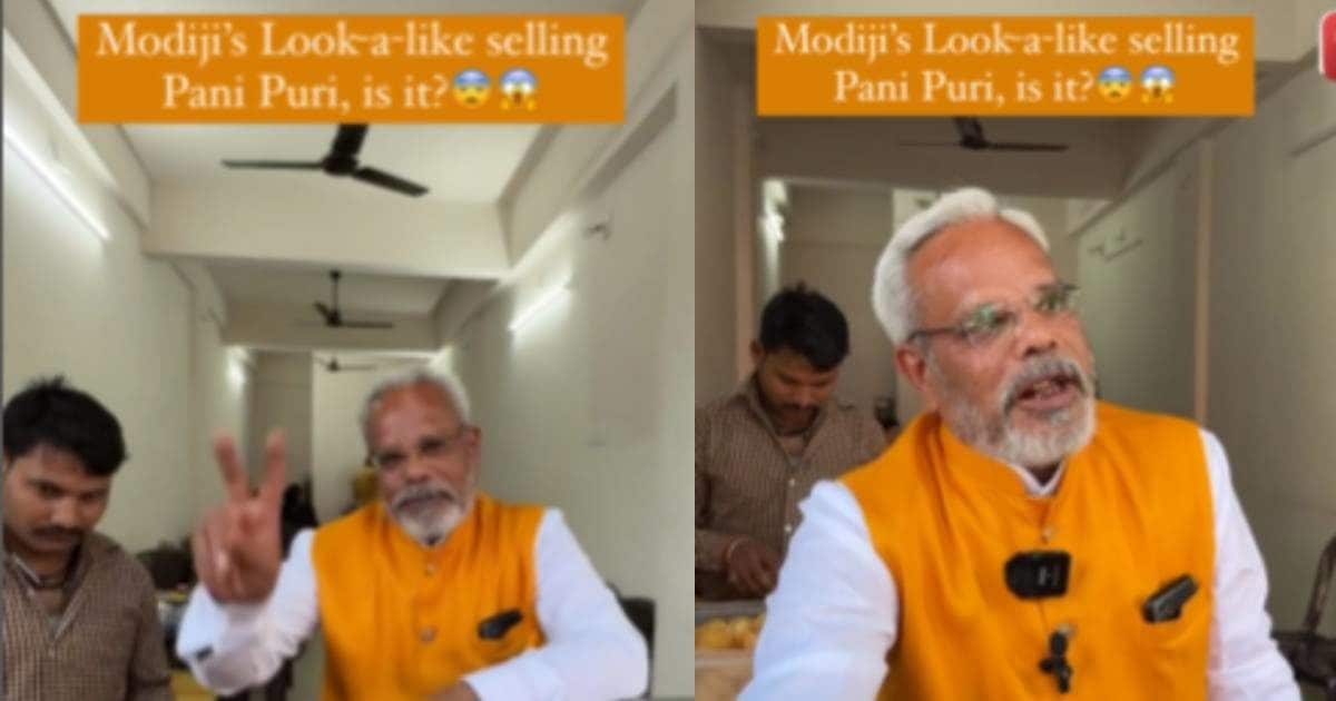 PM Modi’s lookalike at Golgappa’s shop, same voice is also found, viral video has gone viral!