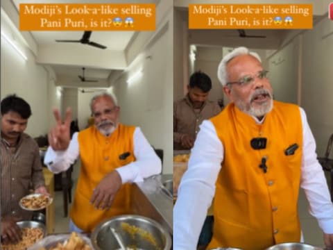 पीएम मोदी के हमशक्ल का ये वीडियो वायरल हो रहा है. (Credit- Instagram/eatinvadodara)