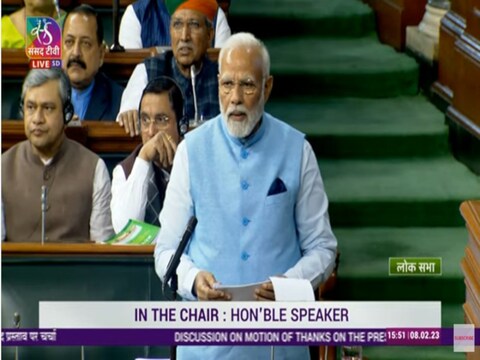 प्रधानमंत्री नरेंद्र मोदी ने लोक सभा में विपक्ष पर निशाना साधा. (ANI)