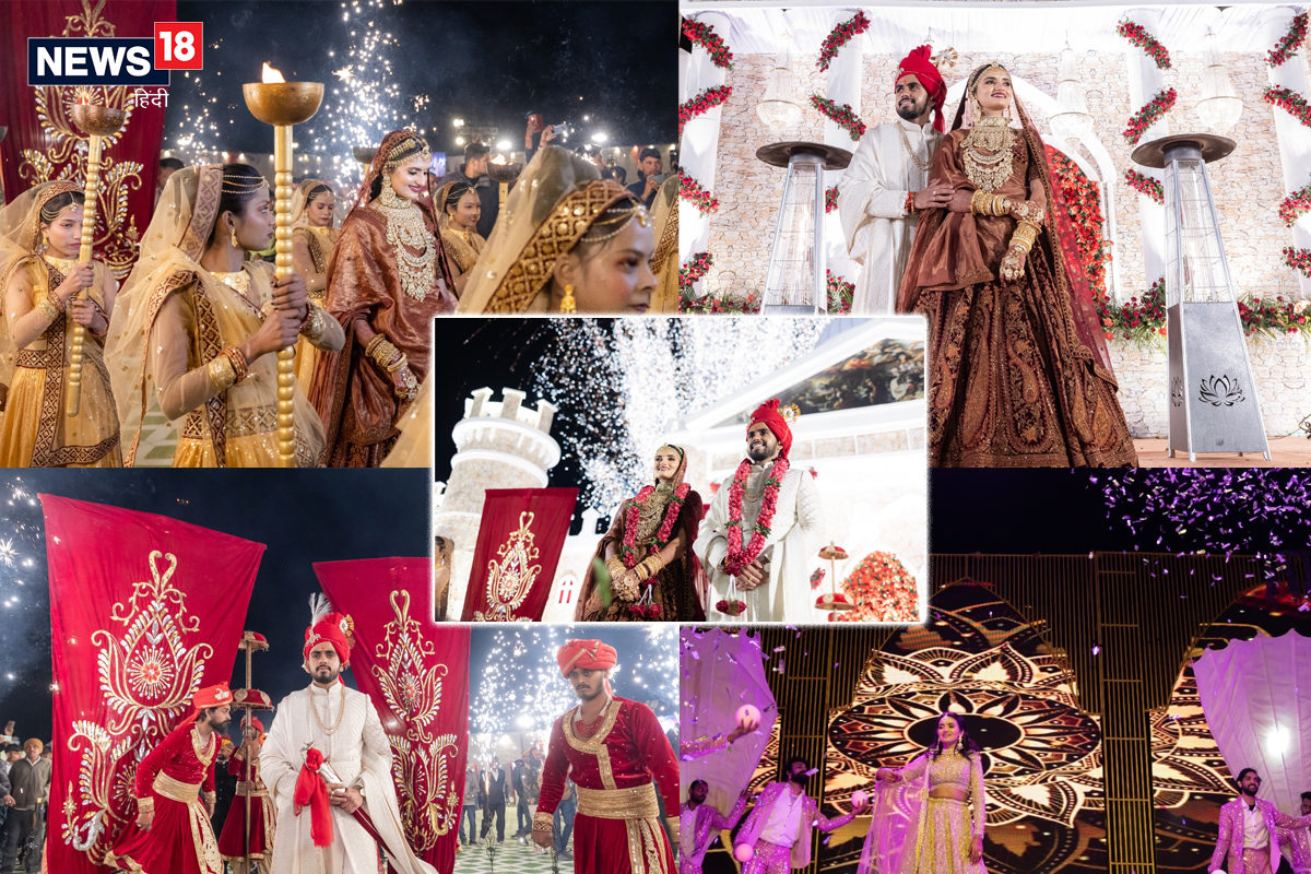 The majestic splendor of Rajasthan: Moon and stars descended on the earth, people were stunned to see the wedding, kept cherishing the memories