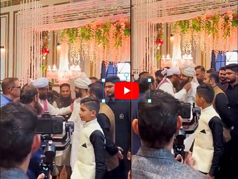 पाकिस्तान के ऑलराउंडर शादाब खान ने सकलैन मुश्ताक की बेटी मलिका के साथ किया निकाह -video grab
