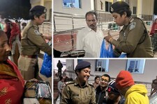 रुद्राक्ष वितरण: स्‍टेशन पर भूख से बेहाल थे लोग, पुलिस की दिल छूने वाली पहल