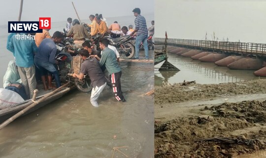 नाव के सहारे शारदा नदी पार करते लोग. (फाइल फोटो)