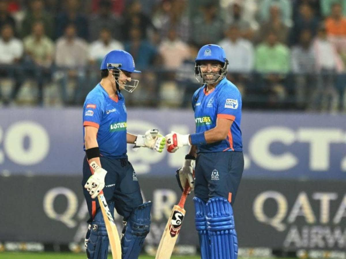 Gautam gambhir robin uthappa guides india maharajas to beat asia lions by  10 wickets in llc 2023 - लीजेंड लीग में गंभीर-उथप्‍पा ने ढाया कहर, India  Maharajas को 10 विकेट से जिताया,