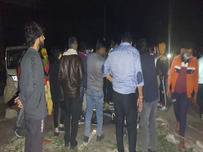 हरियाणा के फरीदाबाद में सड़क हादसे में युवक की मौत.