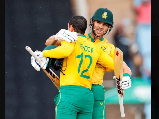 SA vs WI: दक्षिण अफ्रीका ने वेस्टइंडीज के खिलाफ टी20 का सबसे बड़े लक्ष्य का पीछा करते हुए जीत दर्ज की. (Cricket south africa twitter)