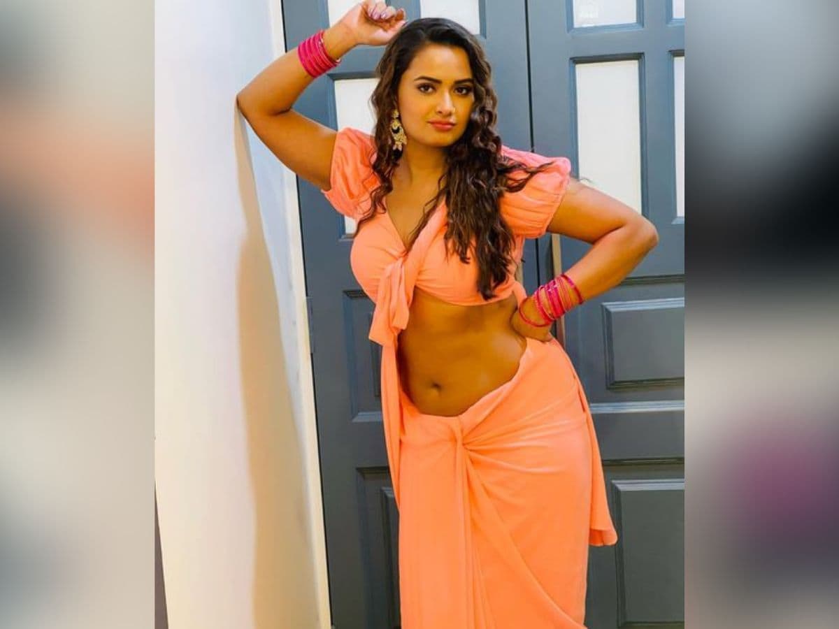 sexy look of neelam giri in saree