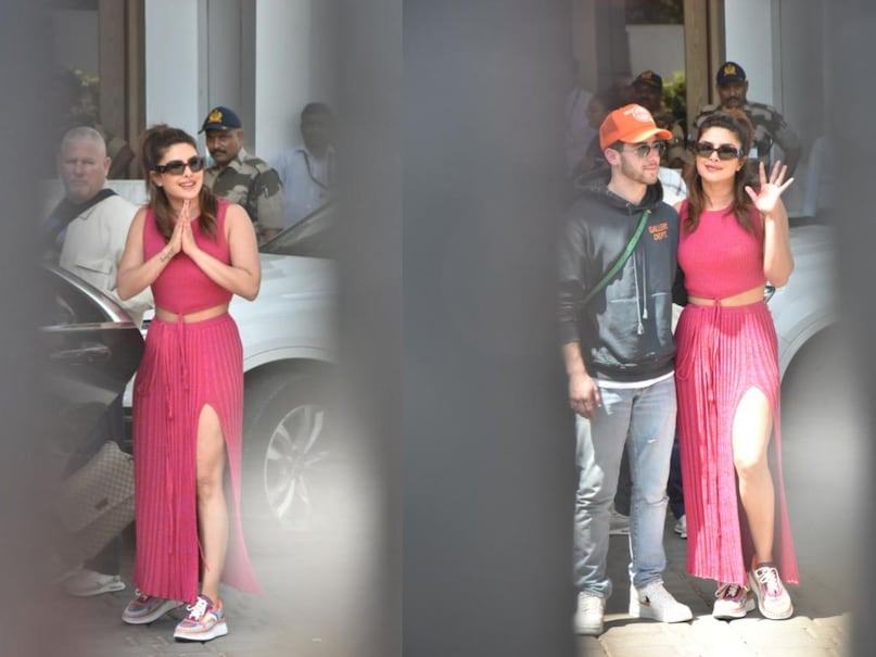 Priyanka Chopra, Priyanka Chopra Jonas, desi girl aka Priyanka Chopra, Priyanka Chopra Jonas in india, Priyanka Chopra and Nick Jonas land in Mumbai with daughter Malti Marie, Priyanka Chopra daughter Malti Marie comes in india first time, Nick Jonas, Malti Marie, Parineeti Chopra Raghav Chadha wedding, rumors of Parineeti Chopra Raghav Chadha wedding, Parineeti Chopra-Raghav Chadha Roka