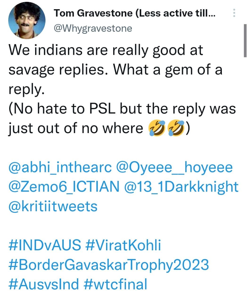 Indian Fan Tweet