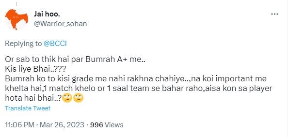 jasprit bumrah, bcci, bcci central contract, bcci central contract a+ grade, jasprit bumrah central contract, pacer jasprit burmah contracts, bcci announced central contract, jasprit bumrah injury, jasprit bumrah a+ contract, जसप्रीत बुमराह, बीसीआई, बीसीसीआई सेंट्रल कॉन्ट्रैक्ट