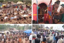PHOTOS: माता के दर्शन की कठिन परंपरा, नंगे बदन कंकड़ भरे रास्ते पर दंड भरते हैं भक्त...