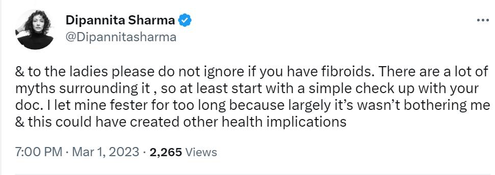 Dipannita Sharma, fibroid surgery, Dipannita Sharma undergone complicated fibroid related surgery, what is fibroid, Milind Soman, who is dipannita sharma, dipannita sharma movies & tv show