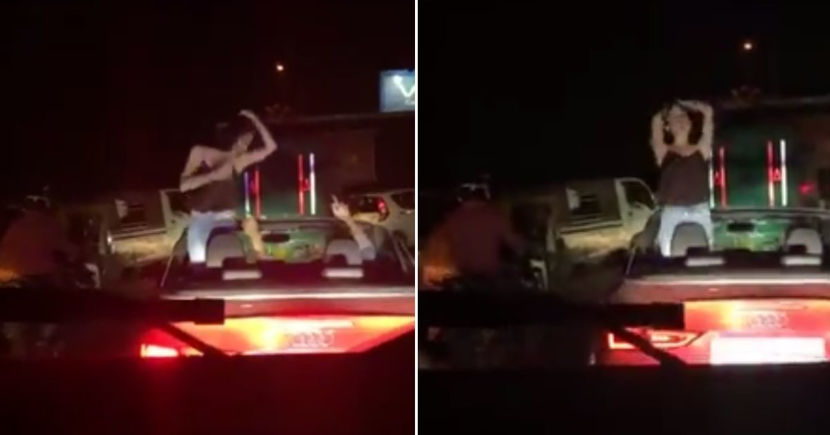 girl dance in audi car delhi viral video