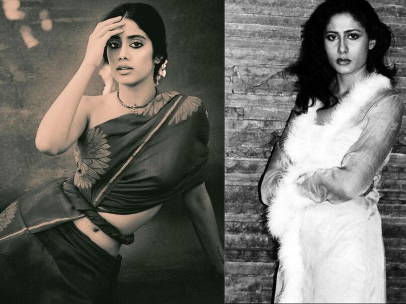 Janhvi kapoor shares black and white traditional look photos fans says ...