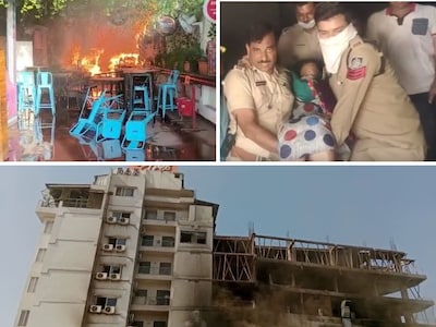 fire in indore hotel: इंदौर के होटल पपाया ट्री में अचानक आग लग गई. इसमें 8 लोग घायल हो गए हैं.