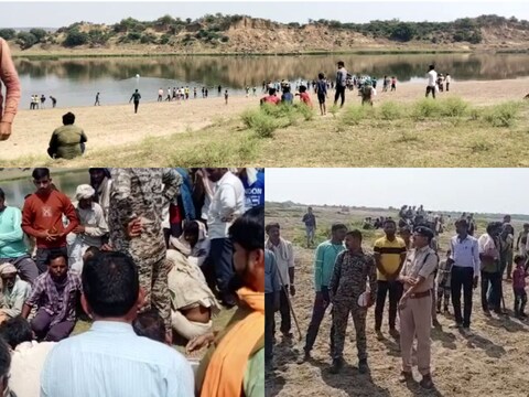 Shivpuri News: एमपी के शिवपुरी जिले के लोग चंबल नदी में डूब गए. प्रशासन लापता लोगों की तलाश कर रहा है. (Photo-News18)