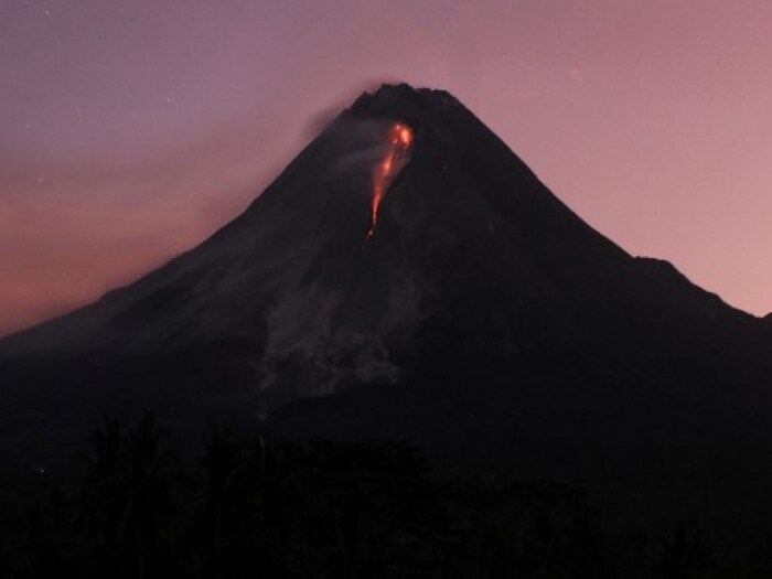 Mount merapi volcano erupts in indonesia hot clouds lava eruption