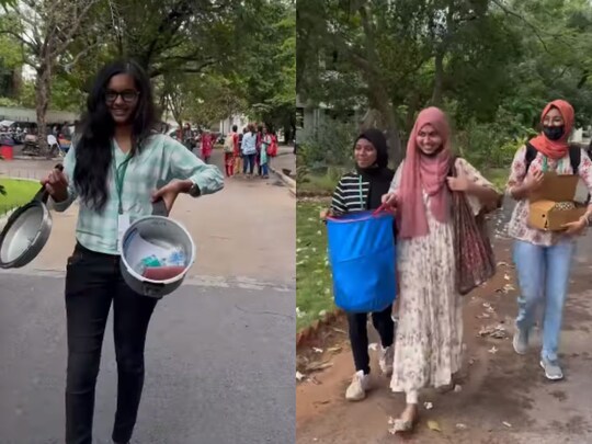 छात्राएं कॉलेज में ऐसे सामान लेकर पहुंचीं कि सोशल मीडिया पर लोग देखकर दंग रह गए. (फोटो: Instagram/@vaazhka_dude)