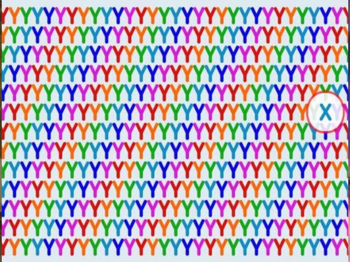can you spot odd letter within 8 seconds, spot odd letter within 8 seconds, tricky brain teaser, optical illusion, find x among y, Spot An Odd Letter Among Ys, Optical illusion, Brain Teasers