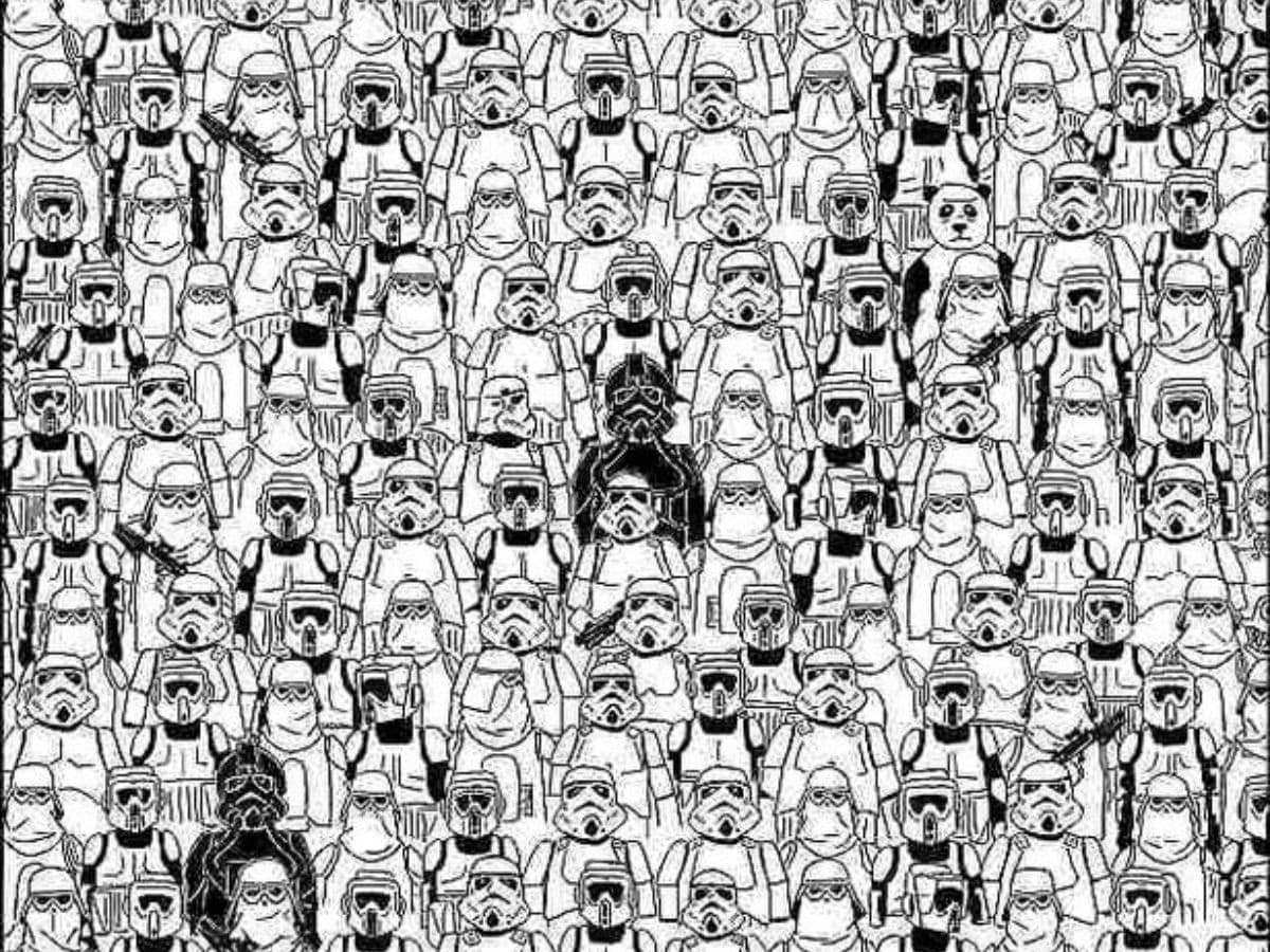 can you spot panda among the robot soldiers, spot panda among the robot soldiers within 10 seconds, optical illusion puzzle, Can you spot panda, Mind Bending Optical Illusion, Viral On Internet, Can you Spot the Panda