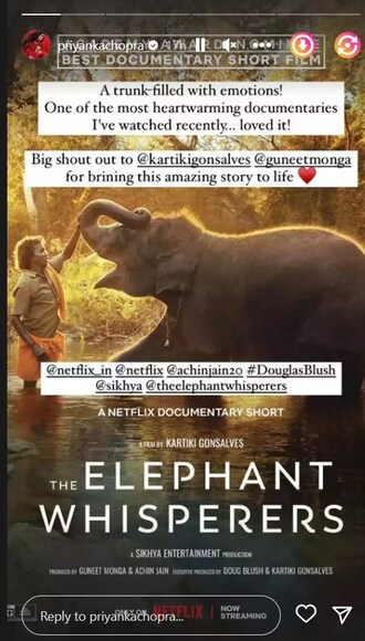  the elephant whisperers, the elephant whisperers got oscar, guneet monga, about the elephant whisperers, the elephant whisperers story line, why the elephant whisperers got oscar, the elephant whisperers details, oscar awards 2023, oscar awards winner list, who won oscar, natu natu, rrr at oscarm ramcharan, deepika padukone, 95th academy awards, 95th academy awards latest news hindi, Oscars 2023 Live in India, Oscars 2023 Winners, Oscars 2023 India, Oscars 2023 Nomination, Oscars 2023 Time in INdia, Oscars 2023 Date and Time, RRR, Deepika Padukone, Naatu Naatu Song