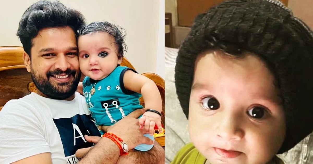 Ritesh pandey son cute photos and best bond with actor know bhojpuri ...